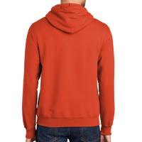 Port & Co Tall Essential Fleece Pullover Hooded Sweatshirt, Orange, Back view