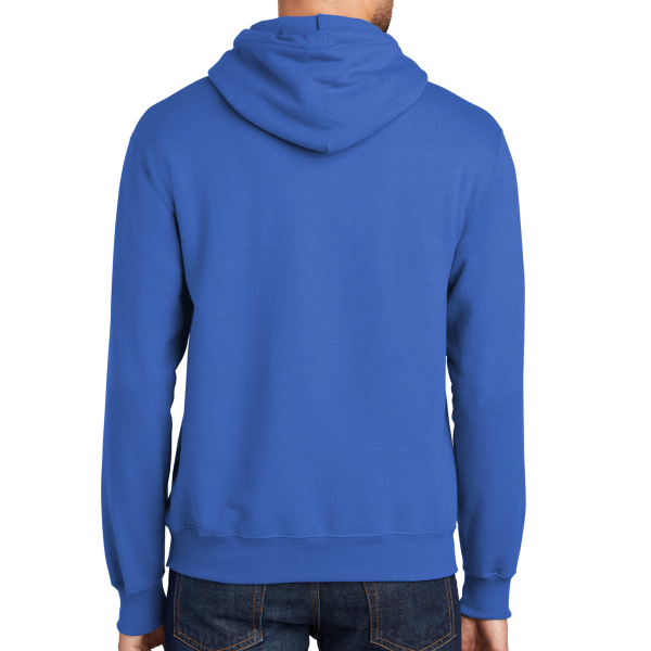 Port & Co Tall Essential Fleece Pullover Hooded Sweatshirt, Royal, Back view