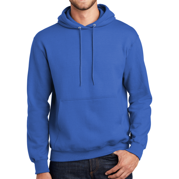 Port & Co Tall Essential Fleece Pullover Hooded Sweatshirt, Royal, Front view