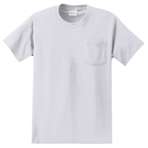 Port & Co Tall Essential Pocket Tee, Ash, Front view
