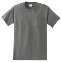 Port & Co Tall Essential Pocket Tee, Charcoal, Front view