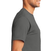 Port & Co Tall Essential Pocket Tee, Charcoal, Right Sleeve (Short) view