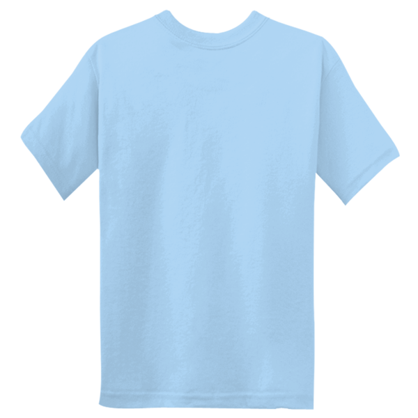 Port & Co Tall Essential Pocket Tee, Light Blue, Back view