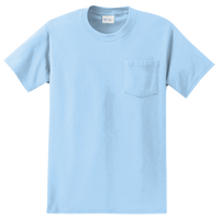 Port & Co Tall Essential Pocket Tee, Light Blue, Front view