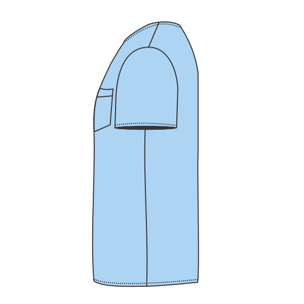 Port & Co Tall Essential Pocket Tee, Light Blue, Left Sleeve(Short) view