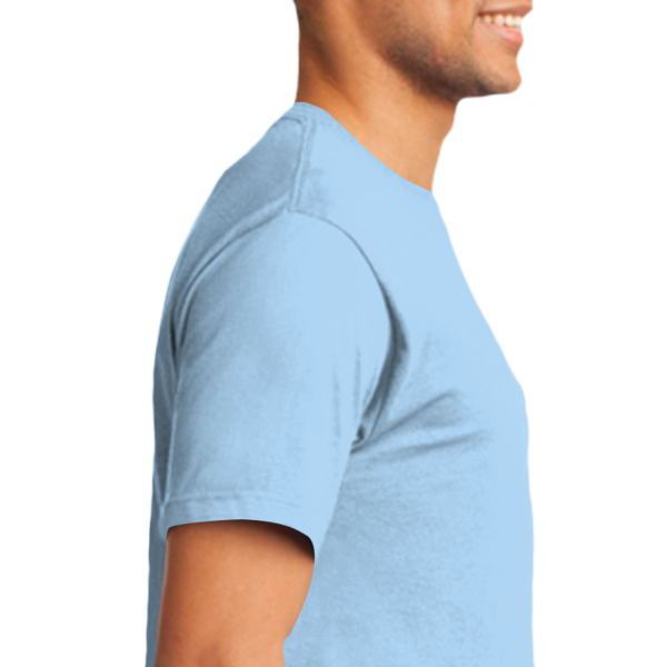 Port & Co Tall Essential Pocket Tee, Light Blue, Right Sleeve (Short) view