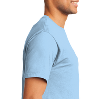 Port & Co Tall Essential Pocket Tee, Light Blue, Right Sleeve (Short) view