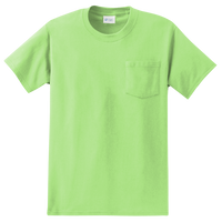 Port & Co Tall Essential Pocket Tee, Lime, Front view