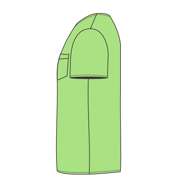 Port & Co Tall Essential Pocket Tee, Lime, Left Sleeve(Short) view