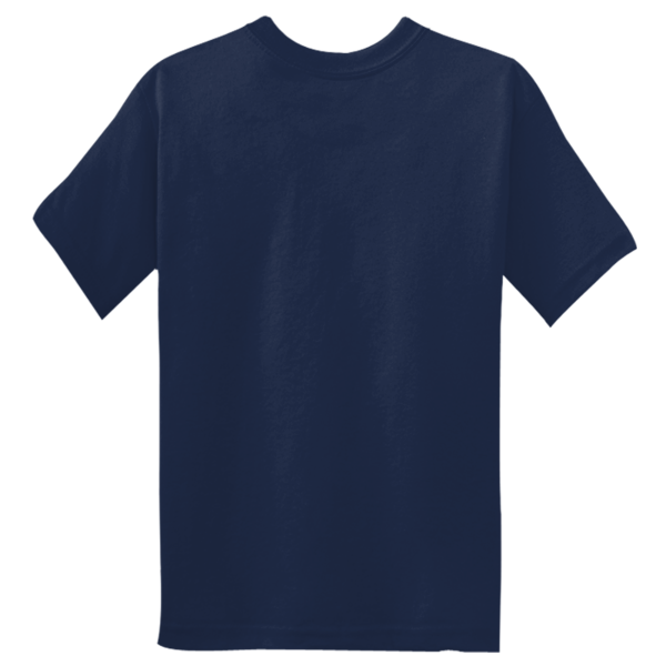 Port & Co Tall Essential Pocket Tee, Navy, Back view