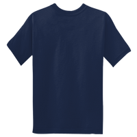 Port & Co Tall Essential Pocket Tee, Navy, Back view