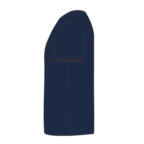 Port & Co Tall Essential Pocket Tee, Navy, Left Sleeve(Short) view