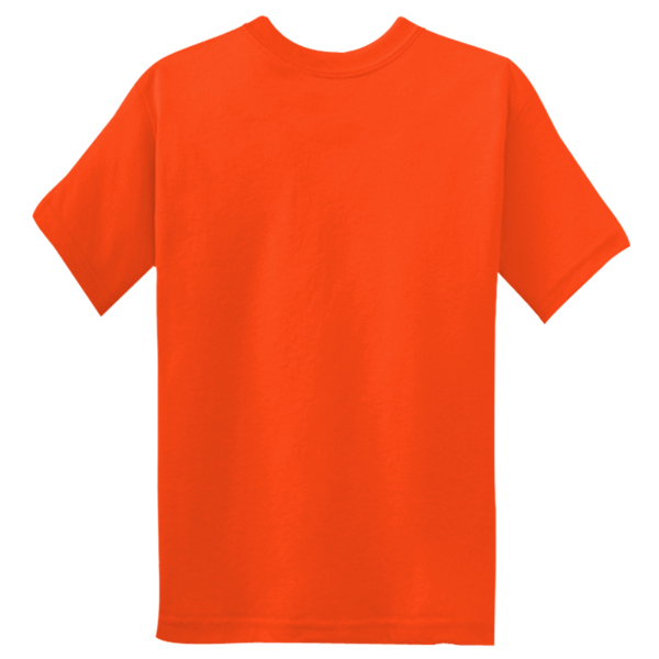 Port & Co Tall Essential Pocket Tee, Orange, Back view