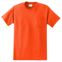 Port & Co Tall Essential Pocket Tee, Orange, Front view