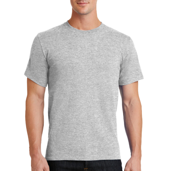 Port & Co Tall Essential Tee, Ash, Front view
