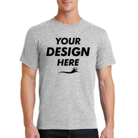 Port & Co Tall Essential Tee, Ash, Front view, Mockup