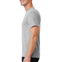 Port & Co Tall Essential Tee, Ash, Left Sleeve view