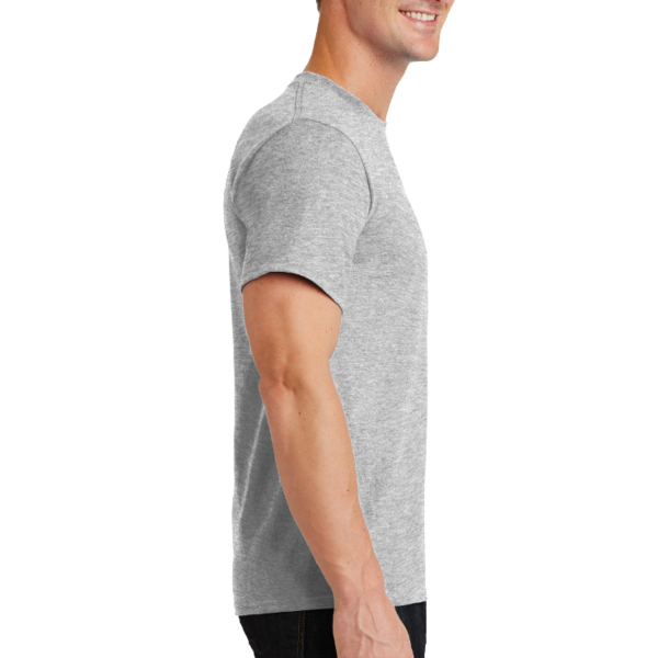 Port & Co Tall Essential Tee, Ash, Right Sleeve view