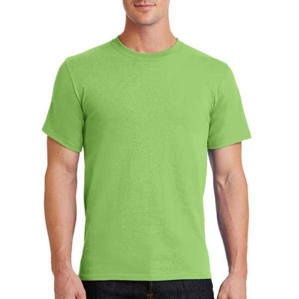 Port & Co Tall Essential Tee, Lime, Front view