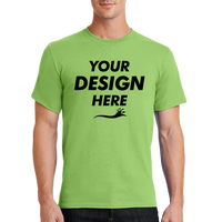 Port & Co Tall Essential Tee, Lime, Front view, Mockup