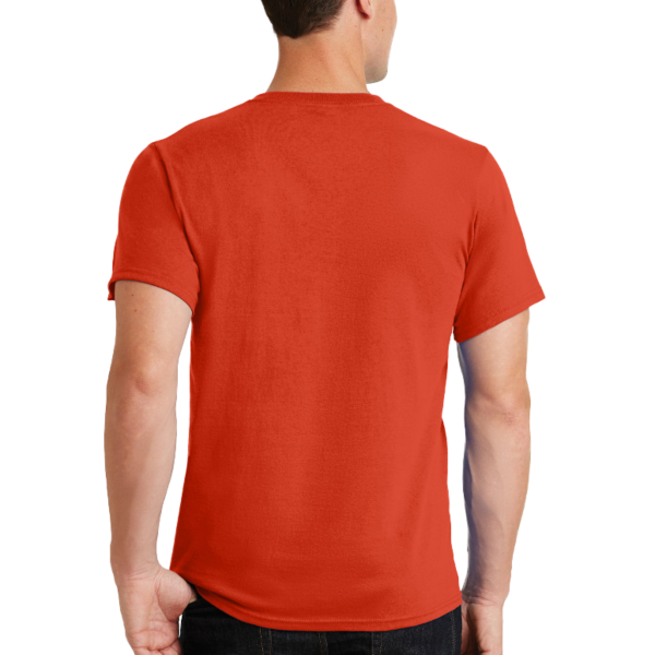 Port & Co Tall Essential Tee, Orange, Back view