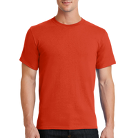 Port & Co Tall Essential Tee, Orange, Front view