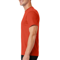 Port & Co Tall Essential Tee, Orange, Left Sleeve view