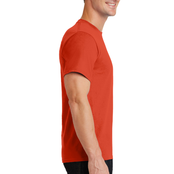 Port & Co Tall Essential Tee, Orange, Right Sleeve view
