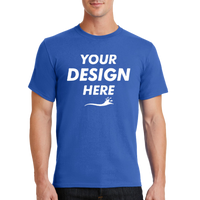 Port & Co Tall Essential Tee, Royal, Front view, Mockup
