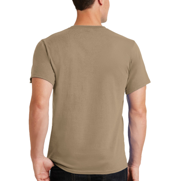 Port & Co Tall Essential Tee, Sand, Back view