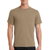 Port & Co Tall Essential Tee, Sand, Front view
