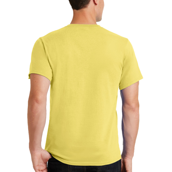 Port & Co Tall Essential Tee, Yellow, Back view
