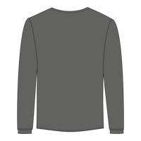 Port & Co Tall Long Sleeve Essential Pocket Tee, Charcoal, Back view
