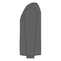 Port & Co Tall Long Sleeve Essential Pocket Tee, Charcoal, Left Sleeve (Long) view