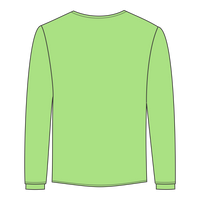 Port & Co Tall Long Sleeve Essential Pocket Tee, Lime, Back view