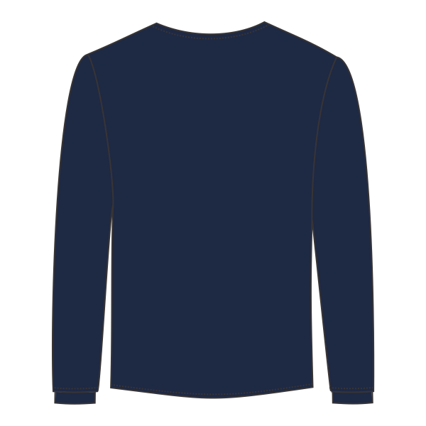 Port & Co Tall Long Sleeve Essential Pocket Tee, Navy, Back view