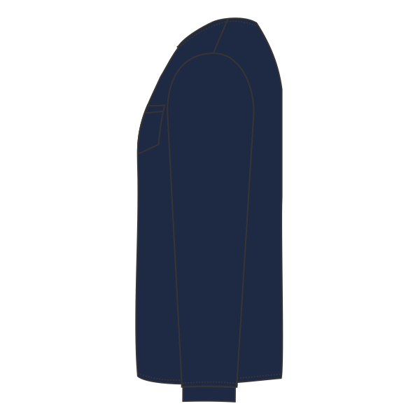 Port & Co Tall Long Sleeve Essential Pocket Tee, Navy, Left Sleeve (Long) view