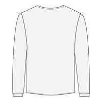 Port & Co Tall Long Sleeve Essential Pocket Tee, White, Back view
