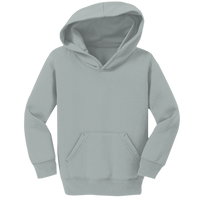 Port & Co Toddler Core Fleece Pullover Hooded Sweatshirt, Athletic Heather, Front view