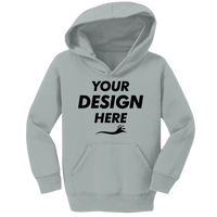 Port & Co Toddler Core Fleece Pullover Hooded Sweatshirt, Athletic Heather, Front view, Mockup