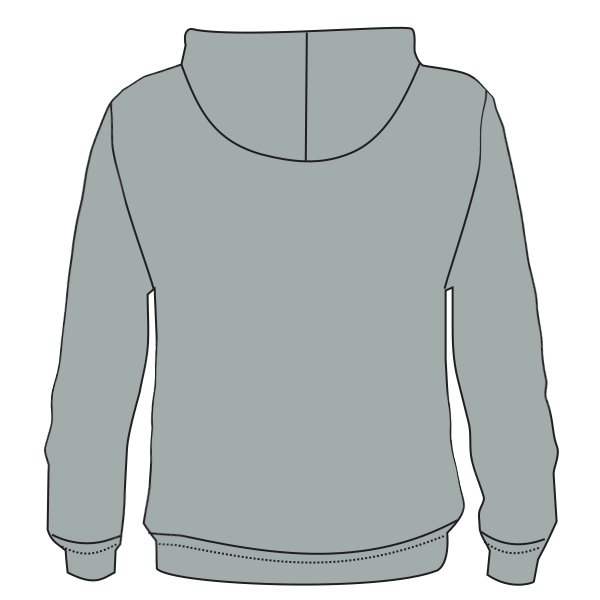 Port & Co Toddler Core Fleece Pullover Hooded Sweatshirt, Athletic Heather, Infant Back view