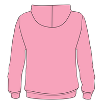 Port & Co Toddler Core Fleece Pullover Hooded Sweatshirt, Candy Pink, Infant Back view