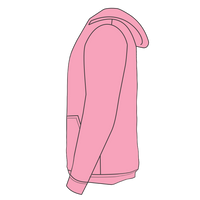 Port & Co Toddler Core Fleece Pullover Hooded Sweatshirt, Candy Pink, Left Sleeve view