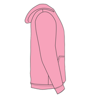 Port & Co Toddler Core Fleece Pullover Hooded Sweatshirt, Candy Pink, Right Sleeve view