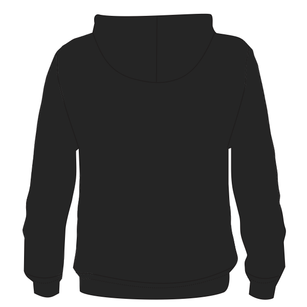 Port & Co Toddler Core Fleece Pullover Hooded Sweatshirt, Jet Black, Infant Back view