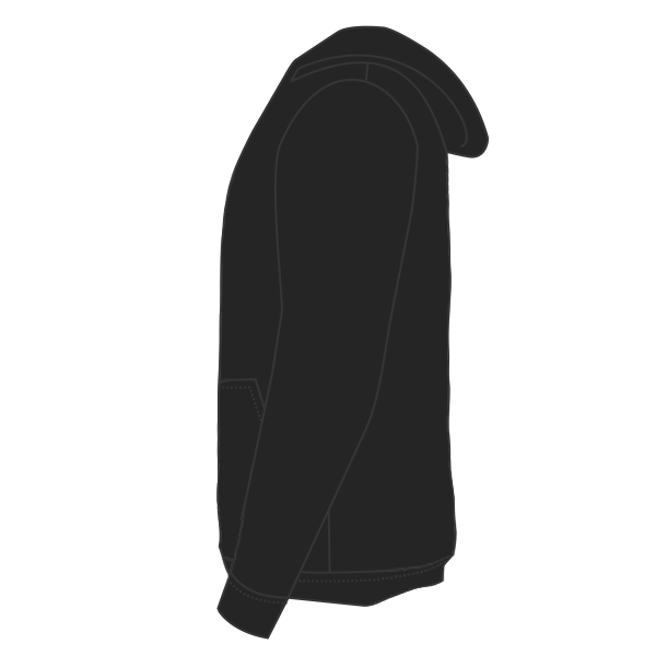Port & Co Toddler Core Fleece Pullover Hooded Sweatshirt, Jet Black, Left Sleeve view