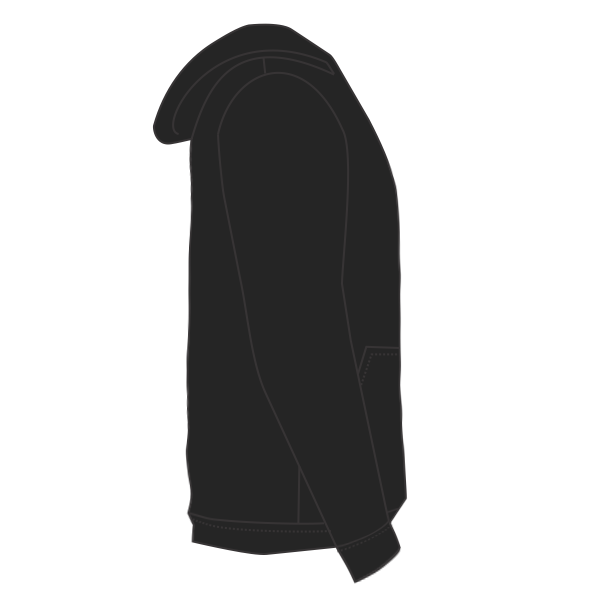 Port & Co Toddler Core Fleece Pullover Hooded Sweatshirt, Jet Black, Right Sleeve view