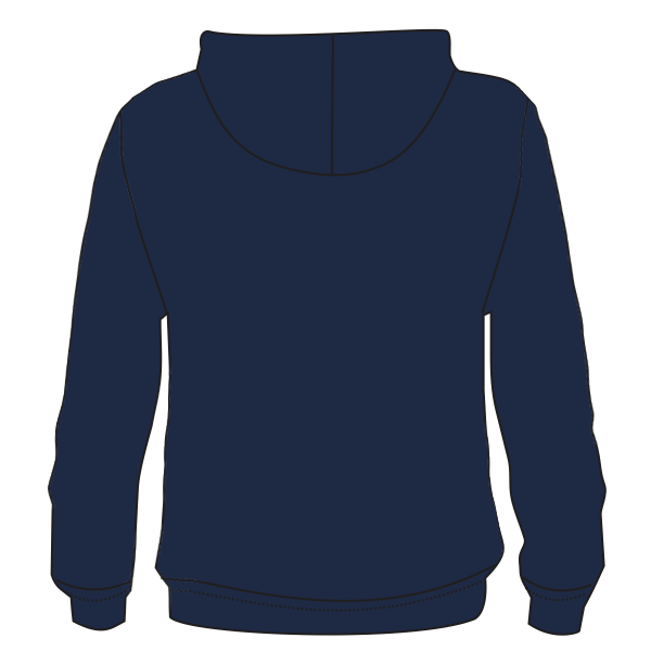 Port & Co Toddler Core Fleece Pullover Hooded Sweatshirt, Navy, Infant Back view