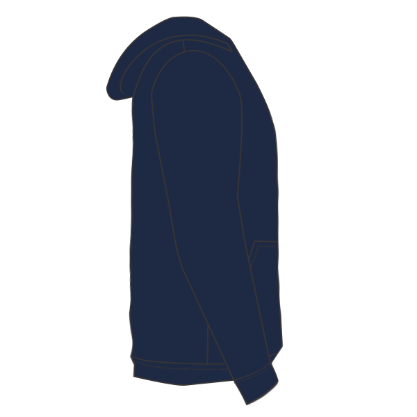 Port & Co Toddler Core Fleece Pullover Hooded Sweatshirt, Navy, Right Sleeve view