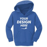 Port & Co Toddler Core Fleece Pullover Hooded Sweatshirt, Royal, Front view, Mockup